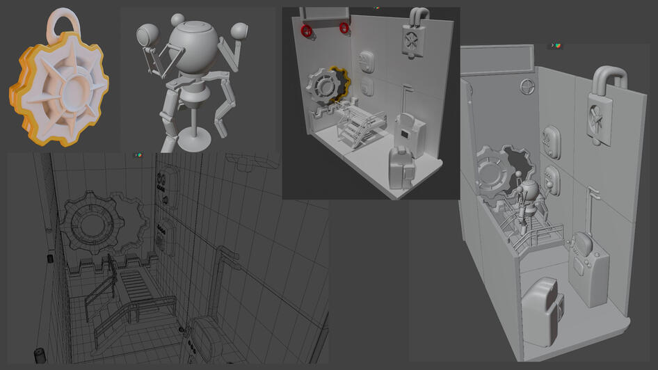 Diorama fallout in Blender
